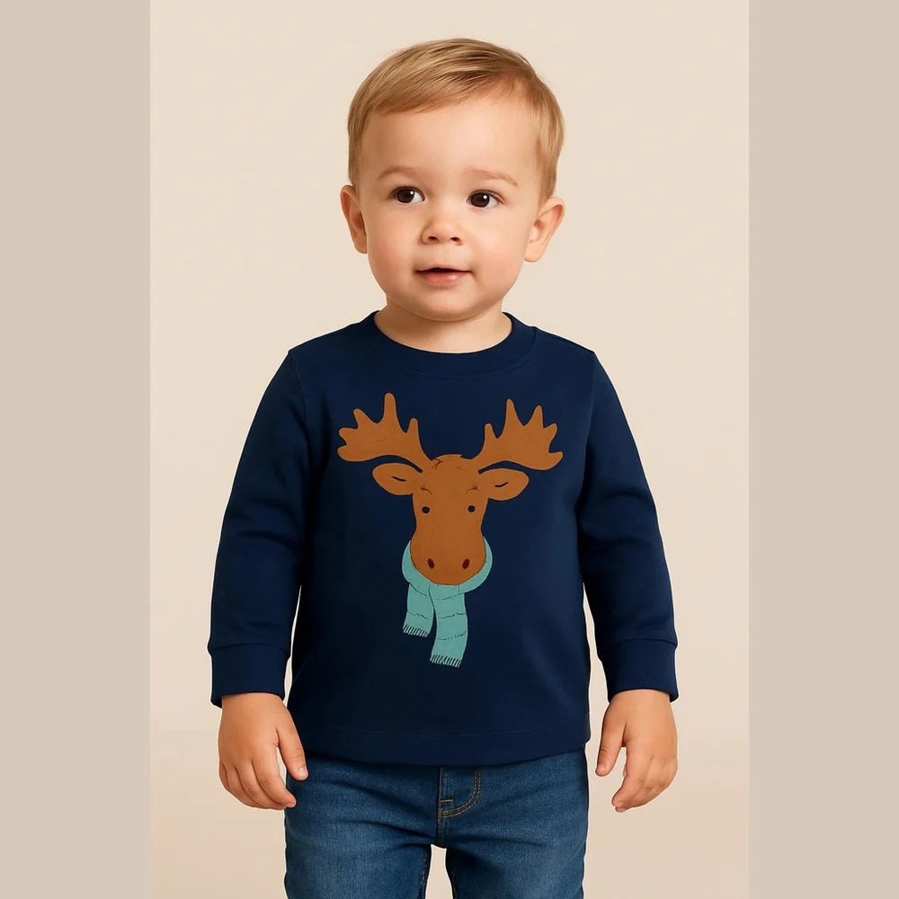 Carter Just One You Boys Long Sleeve Tee NWT Size 2T Blue - Picture 1 of 5